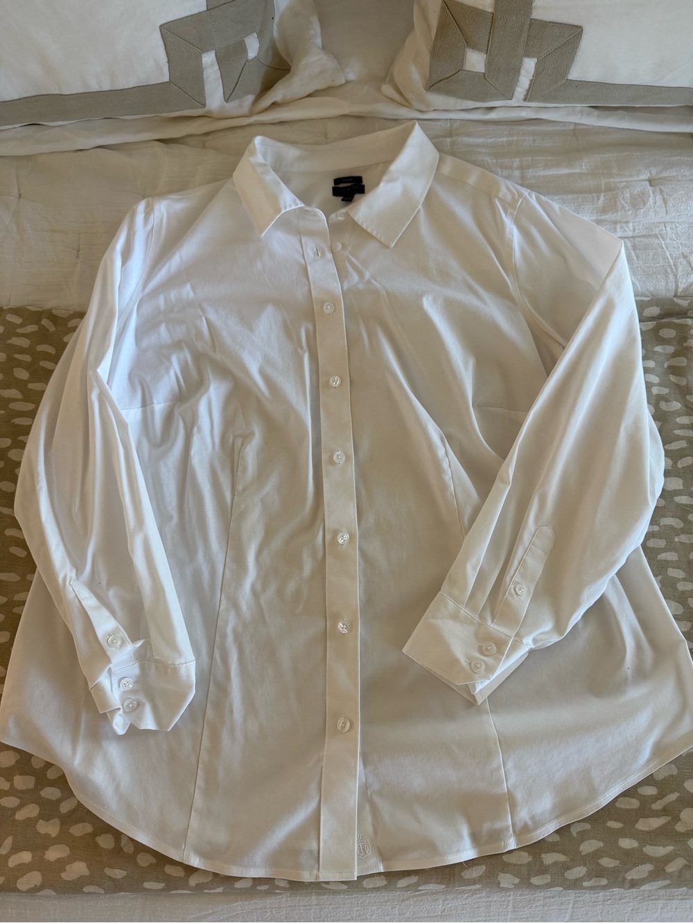 Talbot’s Classic White Button-Up Shirt